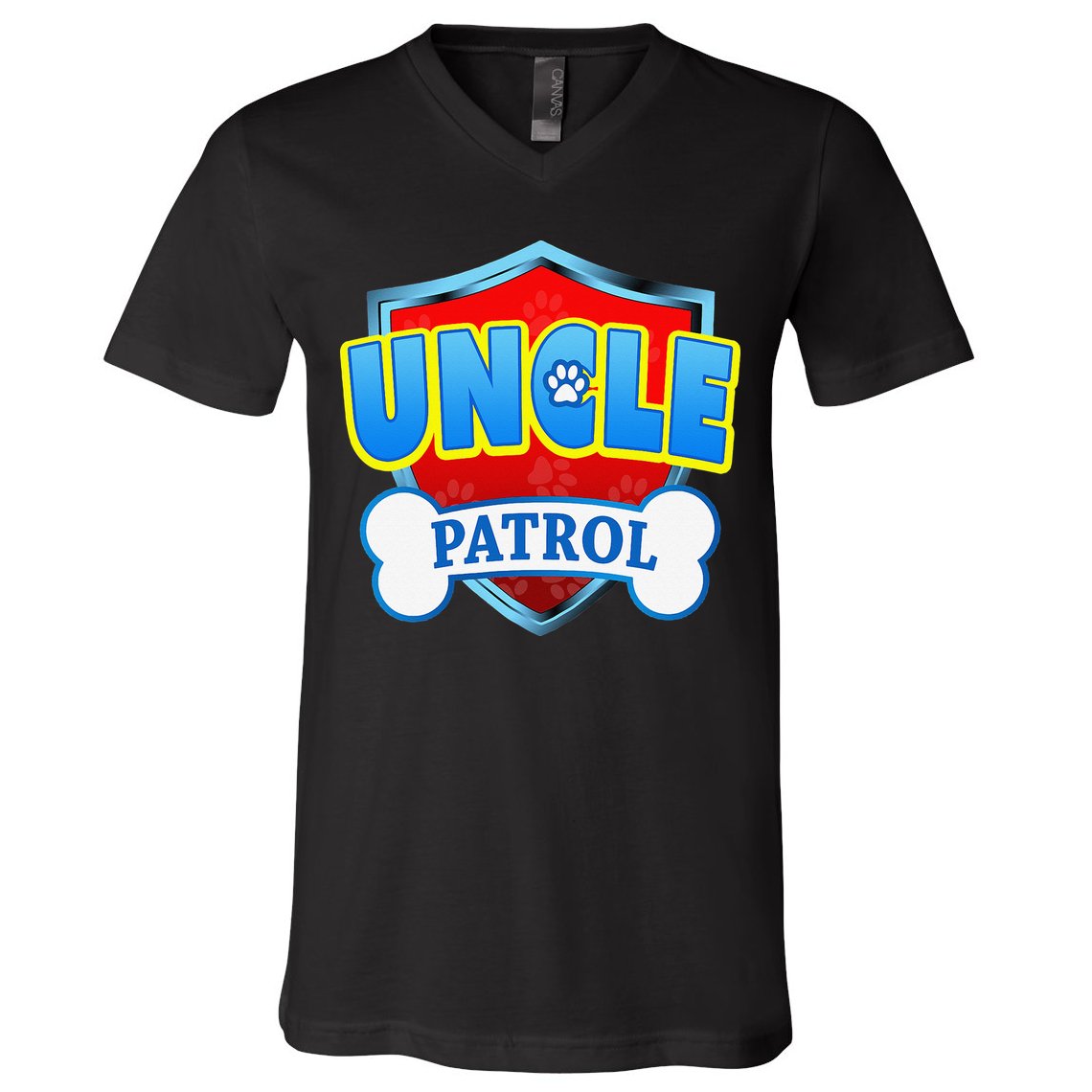 Funny Uncle Patrol Dog Mom Dad V-Neck T-Shirt