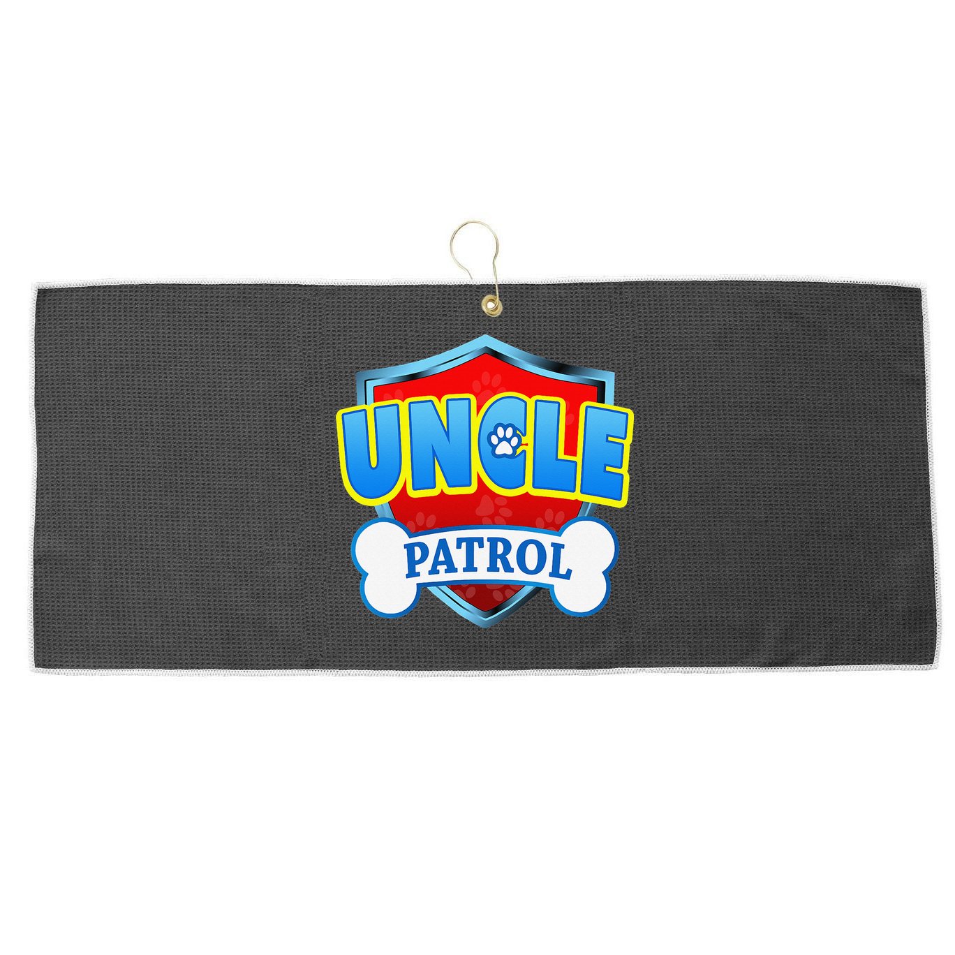 Funny Uncle Patrol Dog Mom Dad Large Microfiber Waffle Golf Towel
