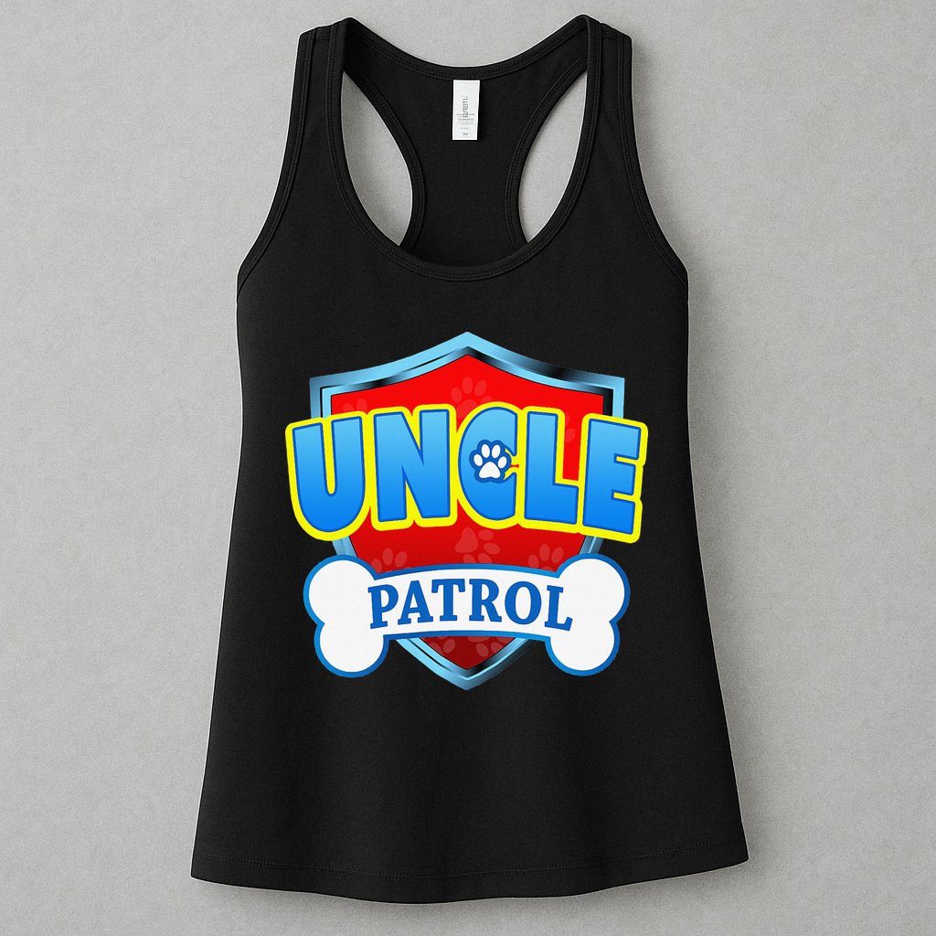 Funny Uncle Patrol Dog Mom Dad Womens Tank Top