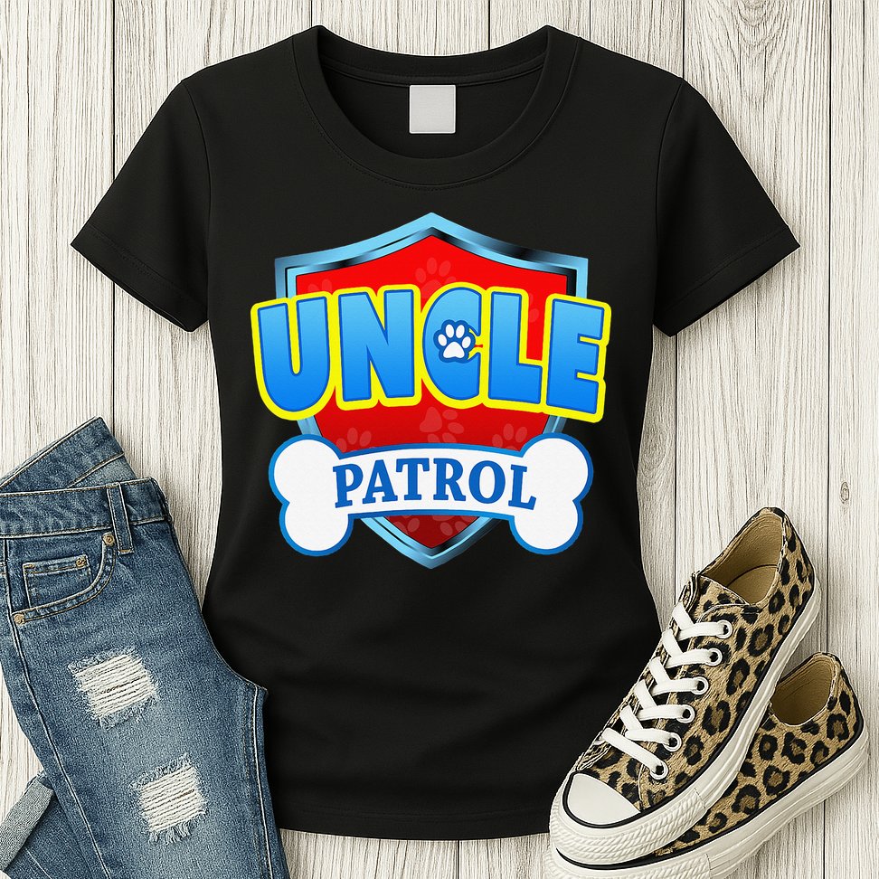 Funny Uncle Patrol Dog Mom Dad Womens T-Shirt