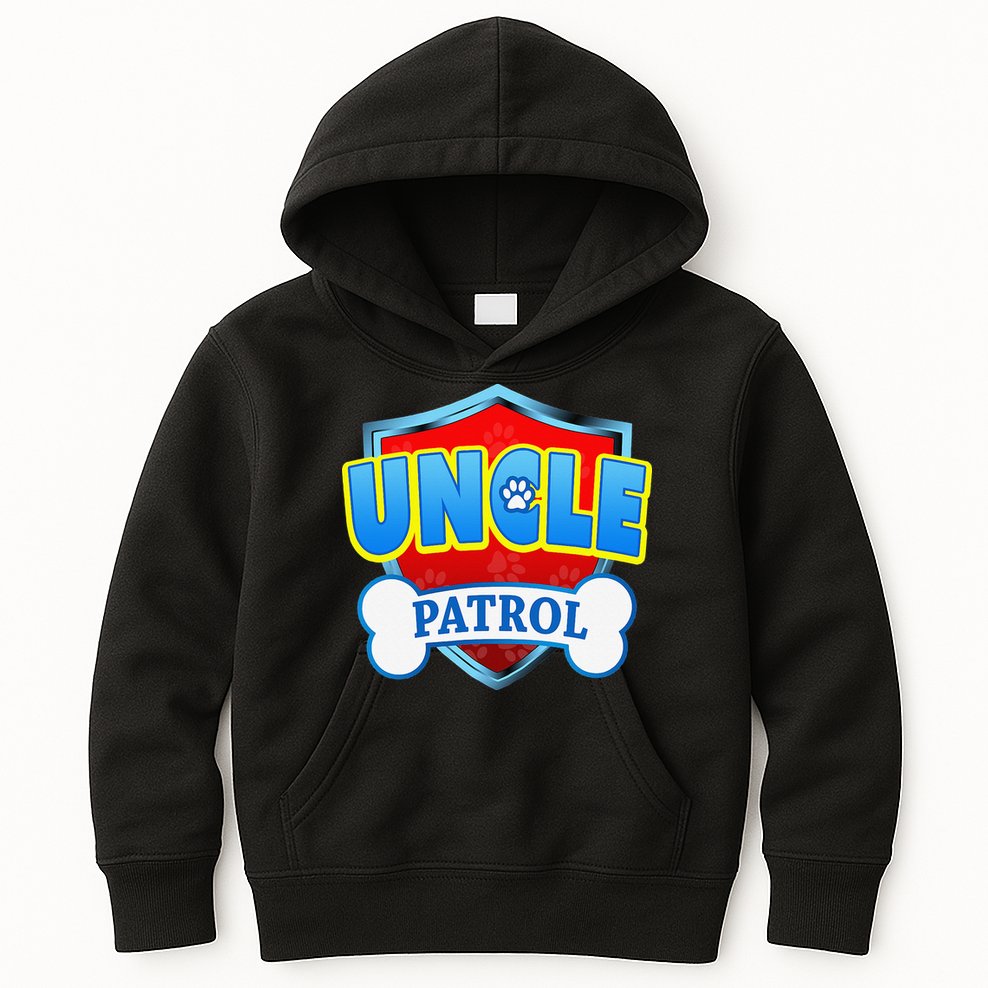 Funny Uncle Patrol Dog Mom Dad Kids Hoodie