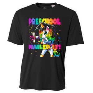 Flossing Unicorn Preschool Graduation Cap Diploma Gift Cooling Performance Crew T-Shirt