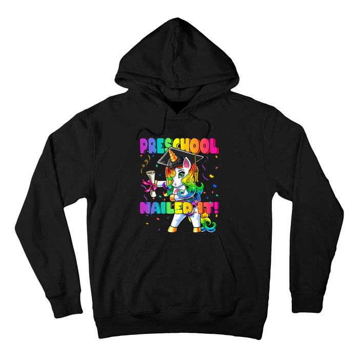 Flossing Unicorn Preschool Graduation Cap Diploma Gift Hoodie