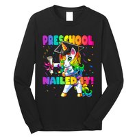 Flossing Unicorn Preschool Graduation Cap Diploma Gift Long Sleeve Shirt