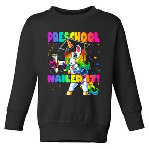 Flossing Unicorn Preschool Graduation Cap Diploma Gift Toddler Sweatshirt