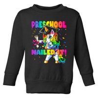 Flossing Unicorn Preschool Graduation Cap Diploma Gift Toddler Sweatshirt