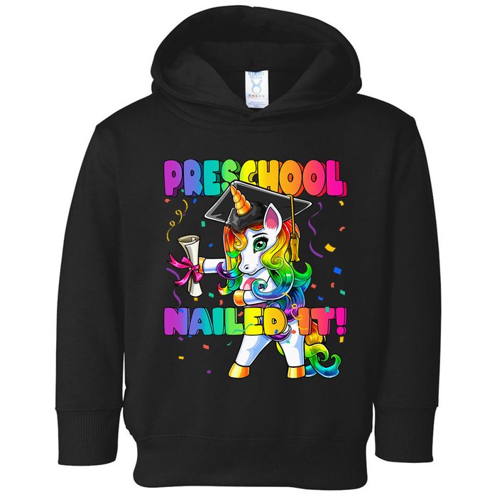 Flossing Unicorn Preschool Graduation Cap Diploma Gift Toddler Hoodie