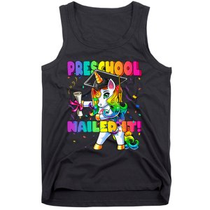 Flossing Unicorn Preschool Graduation Cap Diploma Gift Tank Top