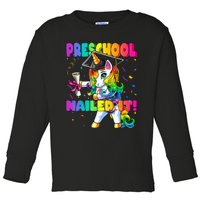 Flossing Unicorn Preschool Graduation Cap Diploma Gift Toddler Long Sleeve Shirt