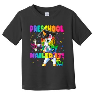 Flossing Unicorn Preschool Graduation Cap Diploma Gift Toddler T-Shirt