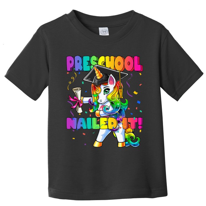 Flossing Unicorn Preschool Graduation Cap Diploma Gift Toddler T-Shirt