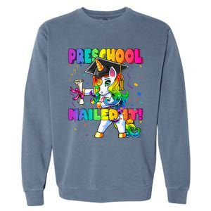 Flossing Unicorn Preschool Graduation Cap Diploma Gift Garment-Dyed Sweatshirt