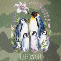 Flippers Up Penguins Resist Tariffs Legacy Tie Dye Trucker Hat