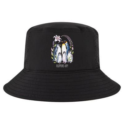 Flippers Up Penguins Resist Tariffs Cool Comfort Performance Bucket Hat