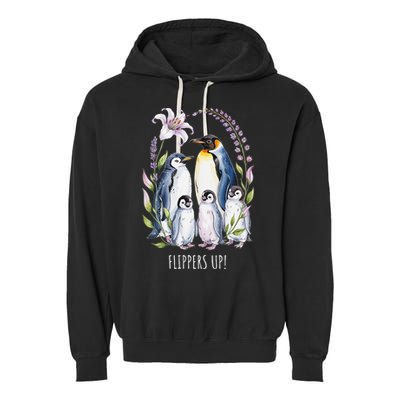 Flippers Up Penguins Resist Tariffs Garment-Dyed Fleece Hoodie