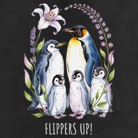 Flippers Up Penguins Resist Tariffs 7 Panel Mesh Trucker Snapback Hat