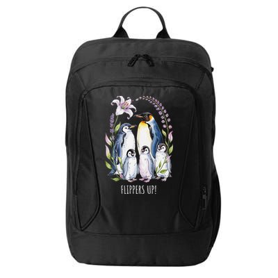 Flippers Up Penguins Resist Tariffs City Backpack