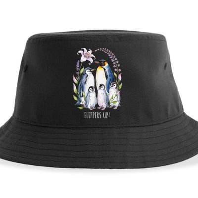 Flippers Up Penguins Resist Tariffs Sustainable Bucket Hat