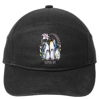 Flippers Up Penguins Resist Tariffs 7-Panel Snapback Hat