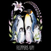 Flippers Up Penguins Resist Tariffs 16 in Basic Backpack