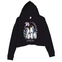 Flippers Up Penguins Resist Tariffs Crop Fleece Hoodie