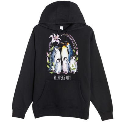 Flippers Up Penguins Resist Tariffs Premium Pullover Hoodie