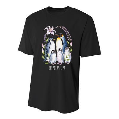 Flippers Up Penguins Resist Tariffs Youth Performance Sprint T-Shirt