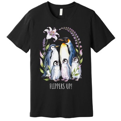 Flippers Up Penguins Resist Tariffs Premium T-Shirt