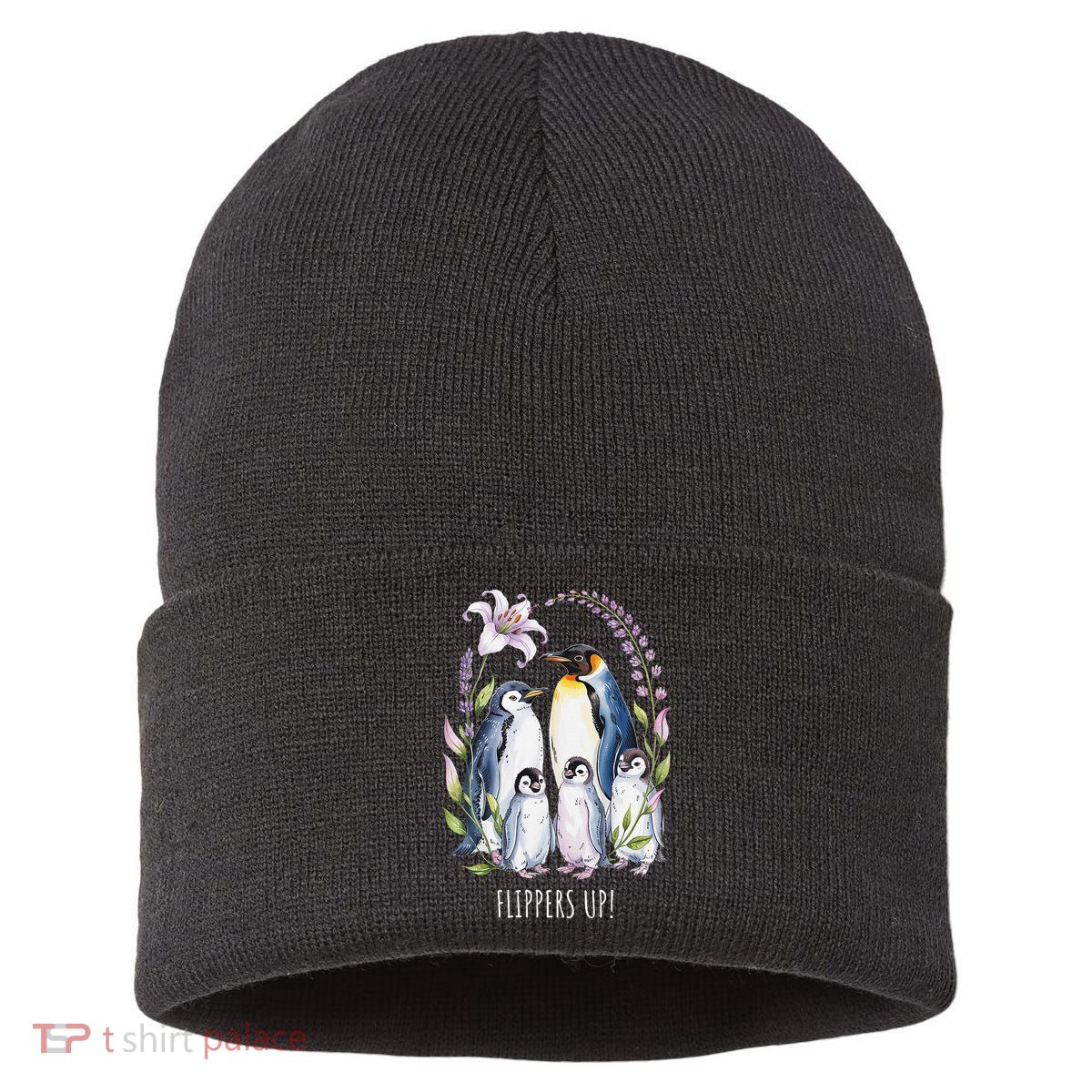 Flippers Up Penguins Resist Tariffs Sustainable Knit Beanie