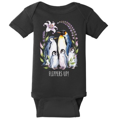 Flippers Up Penguins Resist Tariffs Baby Bodysuit