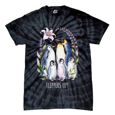 Flippers Up Penguins Resist Tariffs Tie-Dye T-Shirt