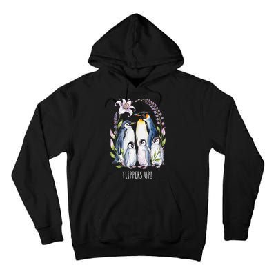 Flippers Up Penguins Resist Tariffs Tall Hoodie