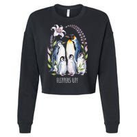 Flippers Up Penguins Resist Tariffs Cropped Pullover Crew