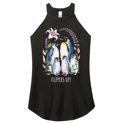 Flippers Up Penguins Resist Tariffs Women's Perfect Tri Rocker Tank