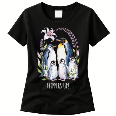 Flippers Up Penguins Resist Tariffs Womens T-Shirt