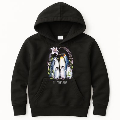 Flippers Up Penguins Resist Tariffs Kids Hoodie