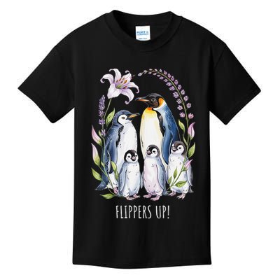 Flippers Up Penguins Resist Tariffs Kids T-Shirt