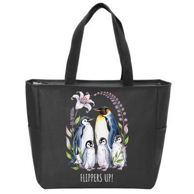 Flippers Up Penguins Resist Tariffs Zip Tote Bag
