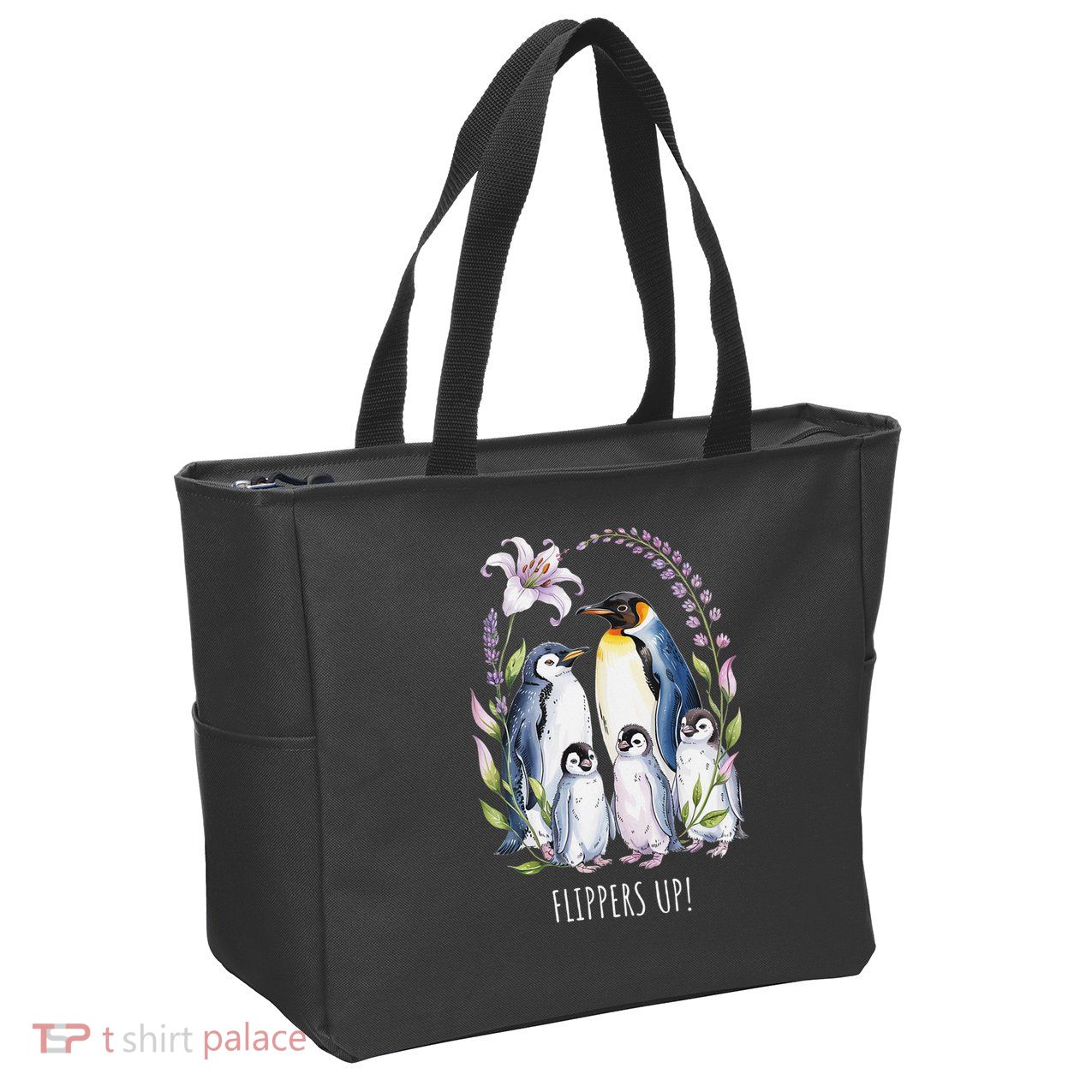 Flippers Up Penguins Resist Tariffs Zip Tote Bag