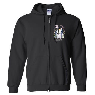 Flippers Up Penguins Resist Tariffs Full Zip Hoodie