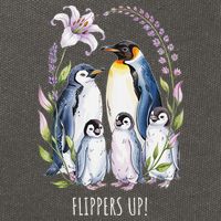 Flippers Up Penguins Resist Tariffs Cotton Canvas Backpack