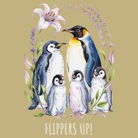 Flippers Up Penguins Resist Tariffs Long Sleeve Shirt