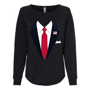 Funny Usa President Trump Suit Easy Halloween Costume Long Sleeve Womens California Wash Sweatshirt