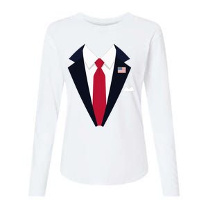 Funny Usa President Trump Suit Easy Halloween Costume Long Sleeve Womens Cotton Relaxed Long Sleeve T-Shirt