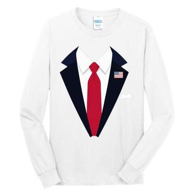 Funny Usa President Trump Suit Easy Halloween Costume Long Sleeve Tall Long Sleeve T-Shirt