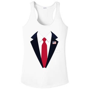 Funny Usa President Trump Suit Easy Halloween Costume Long Sleeve Ladies PosiCharge Competitor Racerback Tank