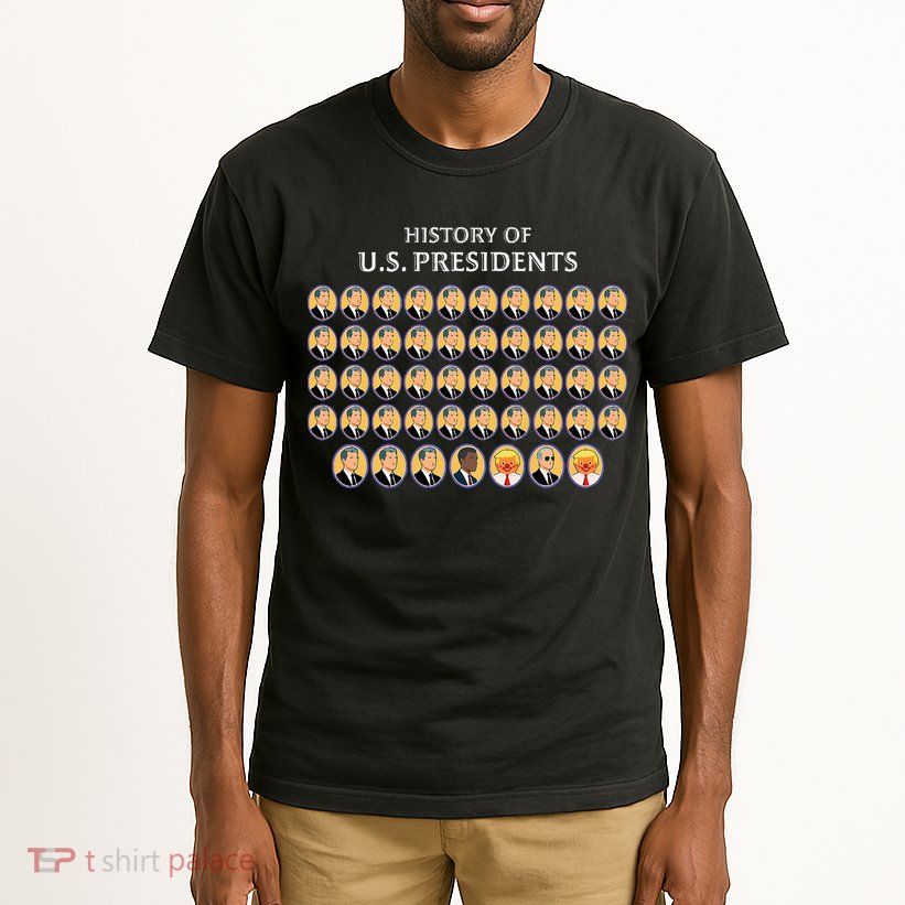 Funny Us Presidents History 1 T0 47 Trump Clown Caricature Tall T-Shirt