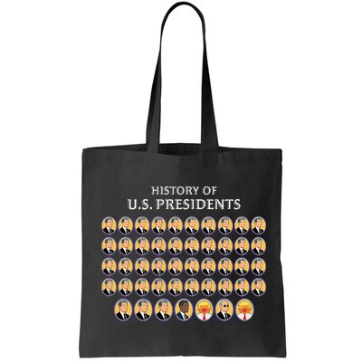 Funny Us Presidents History 1 T0 47 Trump Clown Caricature Bag