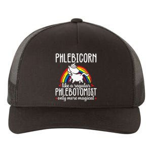 Funny Unicorn Phlebotomist Phlebotomy Technician Nurse RN Yupoong Adult 5-Panel Trucker Hat