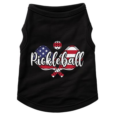 Funny Usa Pickleball Pickleball Player Paddleball Lover Doggie Tank